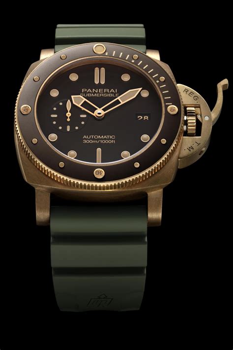 panerai submersible bronzo - 47mm - bronze|Panerai carbotech 42mm submersible.